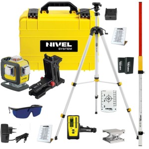 Laser krzyżowy NIVEL SYSTEM CL4D-P Fioletowy Poziomica Multi-laser Czujnik RD800 Statyw SJJ1-M1 EX + Łata LS24