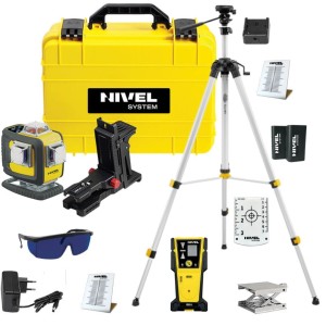 Laser krzyżowy NIVEL SYSTEM CL4D-P Fioletowy Poziomica Multi-laser Czujnik CLS-5 Statyw SJJ1-M1 EX