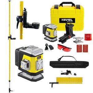 Zestaw Multilaser krzyżowy Nivel System CL2R poziomica + Tyczka LP-36