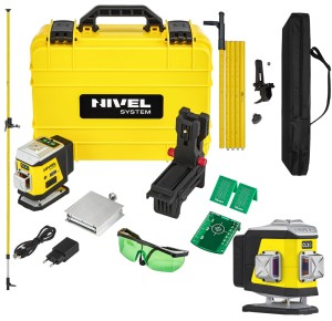 Laser krzyżowy NIVEL SYSTEM CL3G z teleskopową tyczką rozporową LP-36