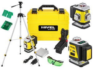 Laser krzyżowy NIVEL SYSTEM CL4G poziomica zielony  ze statywem SJM1EX