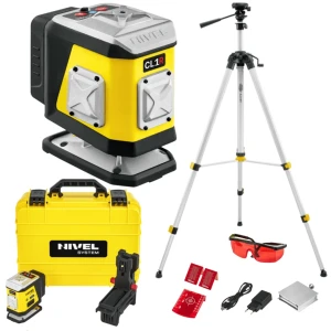 Zestaw Laser Płaszczyznowy, Krzyżakowy CL1R Czerwony + Statyw Trójnóg Nivel System