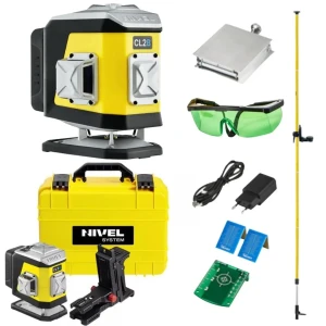 Zestaw Multilaser krzyżowy Nivel System CL2B poziomica + Tyczka LP-36