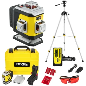 NIVEL SYSTEM LASER KRZYŻOWY CL4R NIWELATOR POZIOMICA ZESTAW STATYW  CZUJNIK LASEROWY RD800