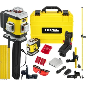 NIVEL SYSTEM LASER KRZYŻOWY CL4R NIWELATOR POZIOMICA ZESTAW TYCZKA